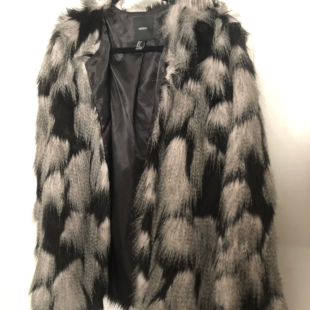 Faux fur jacket